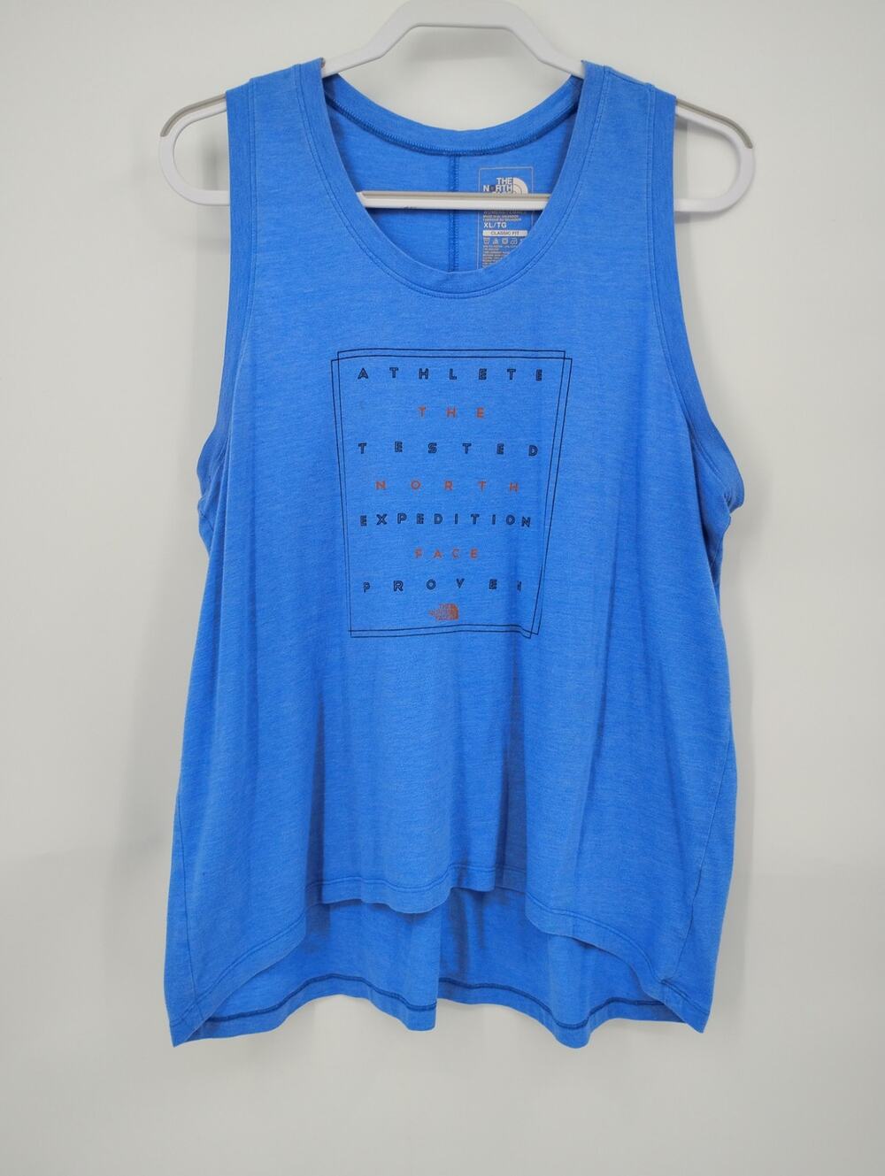 The North Face Tank Top Athlete Tested Expedition Proven Blue Women's XL